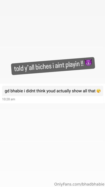 bhadbhabie