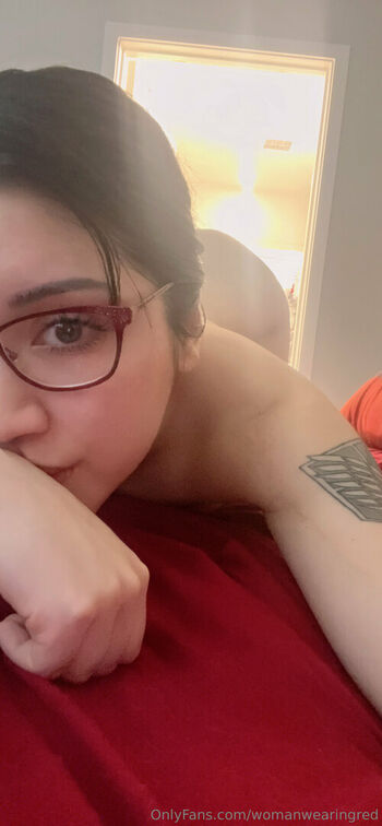 womanwearingred